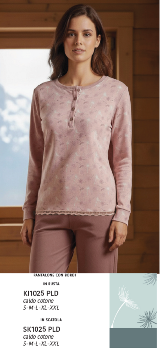 - KI 1025 PLD PIGIAMA DONNA INTERLOCK